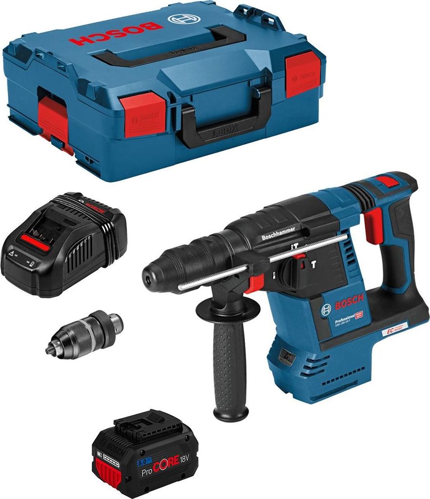 Bohrhammer BOSCH GBH 18V-26 F (1 x 8,0 Ah ProCORE + GAL1880CV + L-Boxx 136)