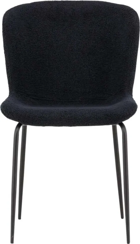 Chaise de salle à manger pour petit espace Modesto Noire 48cm Design - 2
