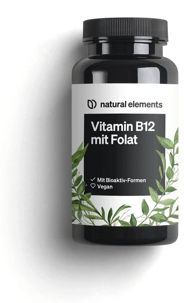 Vitamin B12 mit Folat Tabletten - 180 Tabletten_für 6 Produktbild 