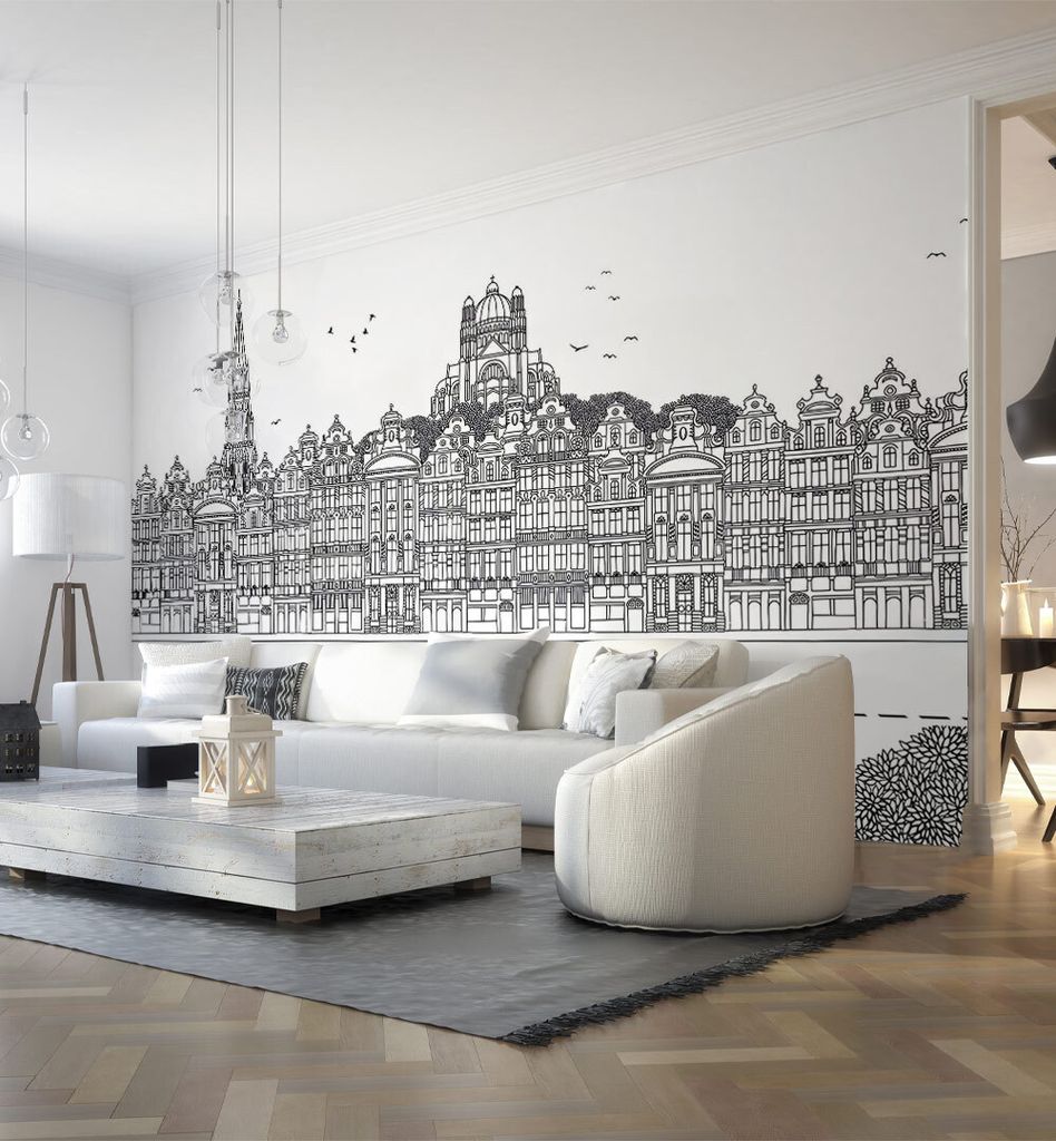 Fototapete Brüssel, Material:Superior Vlies 350g/qm, Größe Tapete:260 x 260cm