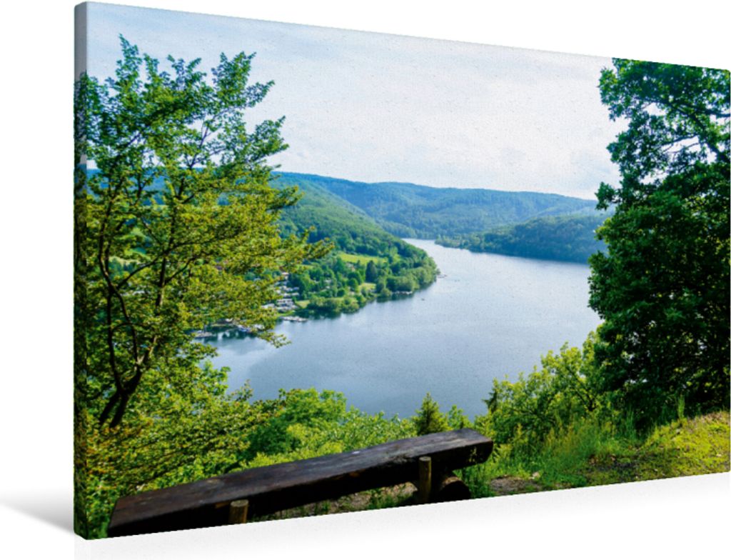 Calvendo Textil-Leinwand 90 cm x 60 cm quer Blick auf den Edersee, W. Lambrecht Markus; 7317550