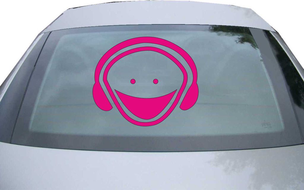 Indigos UG - Aufkleber Heckscheibe & Motorklappe DE2198 - pink - 600x507 mm - Music - Auto Scheiben Fenster Heckklappe Tuning Racing JDM - Die cut