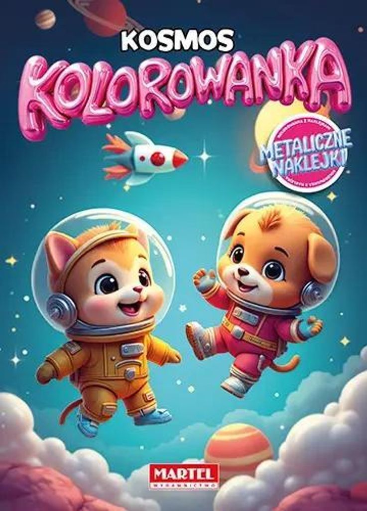 Malbuch mit metallischen Kosmos-Aufklebern