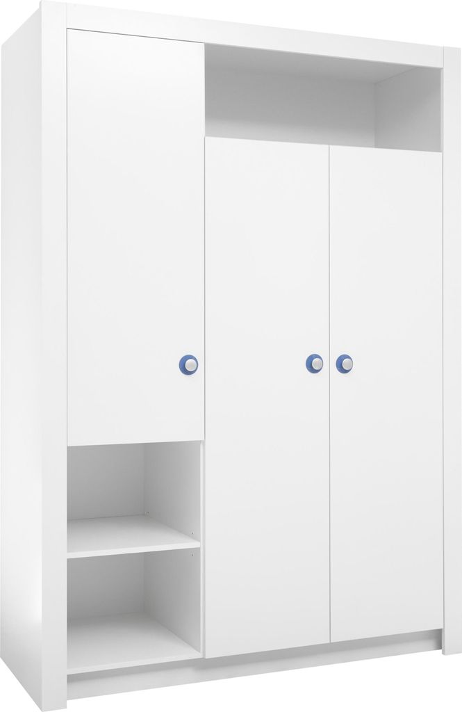 Kleiderschrank 3trg. Paula Kinderzimmer Babyzimmer weiß
