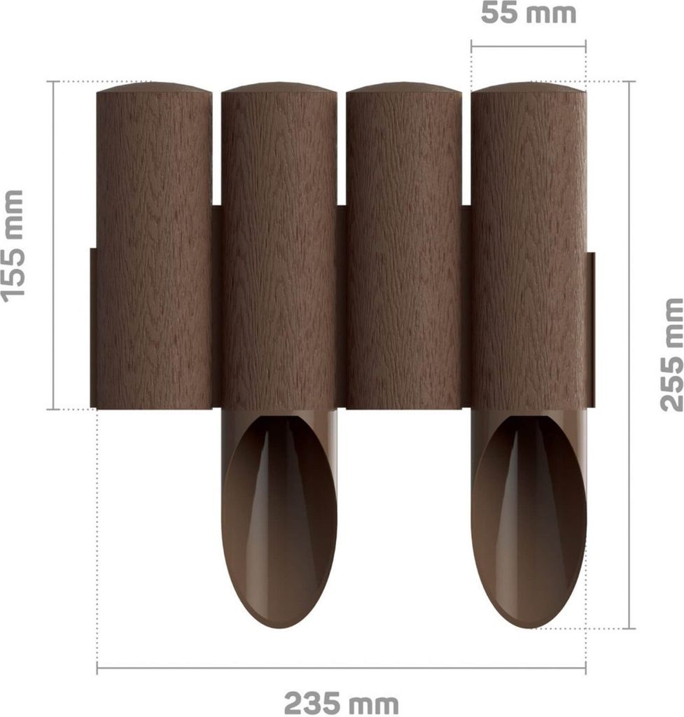 Cellfast Gartenpalisade STANDARD 2,3 m braun Produktbild 