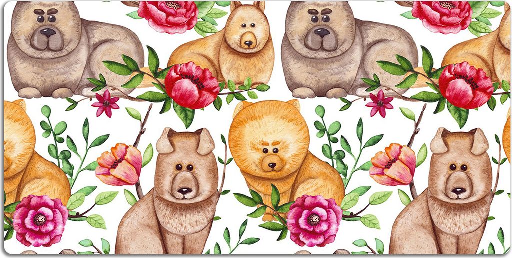 Schreibtischmatte Tischunterlage 120x60 cm Mauspad - Chow Chow Hunde