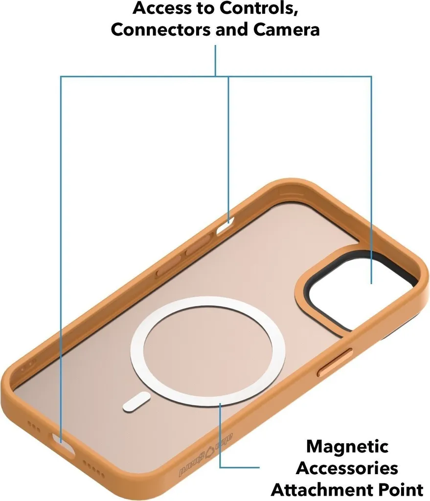 Protection iPhone 14 Jaune Coque Magnétique Mate Compatible MagSafe