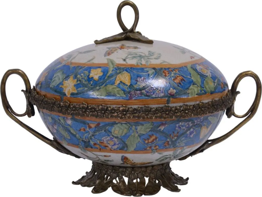 Grand Bol Baroque en Porcelaine Blanche de Luxe 31,5 cm Casa Padrino