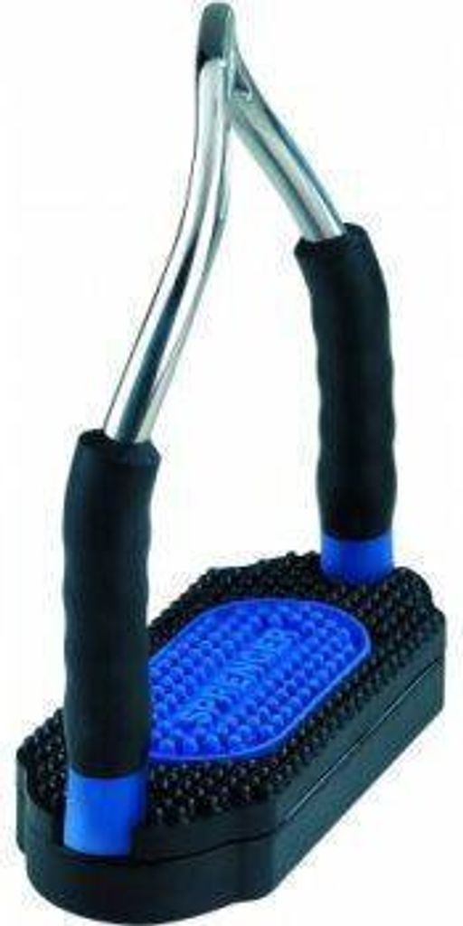 Sprenger Bow Balance Steigbügel Edelstahl rostfrei anthrazit , schwarz blau , Trittfläche Steigbügel:120mm
