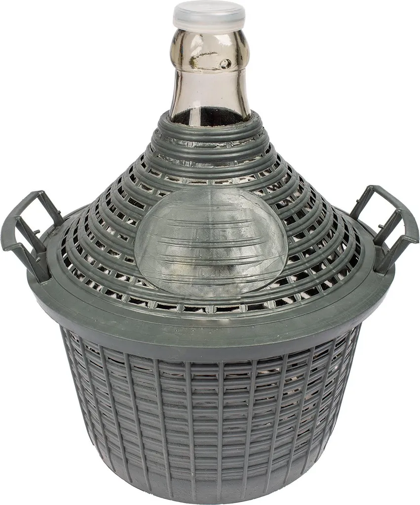 Contenant 5 litres pour fermentation avec panier plastique de transport