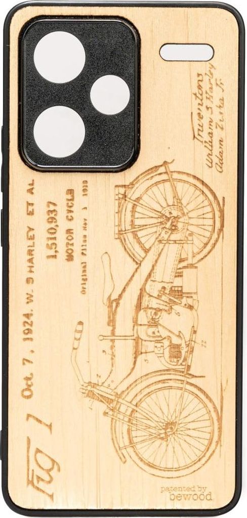 Bewood Holzhülle für Xiaomi Redmi Note 13 Pro Plus 5G HARLEY PATENT ANIEGRE