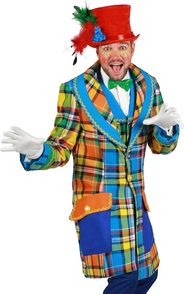 Clown Kostüm Jacke Karneval Faschingskostüm Herren Größe: L