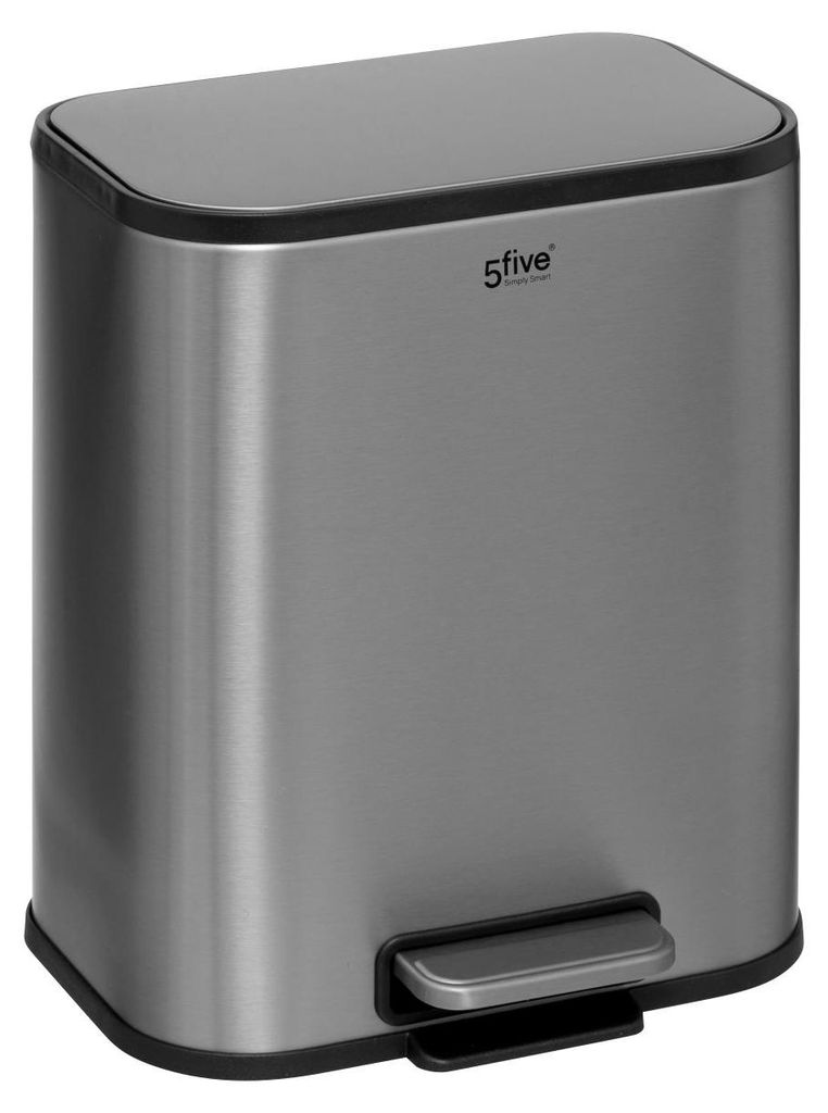 Soft close-abfallbehälter aus edelstahl mit mattem finish 5l - 5 five simply smart