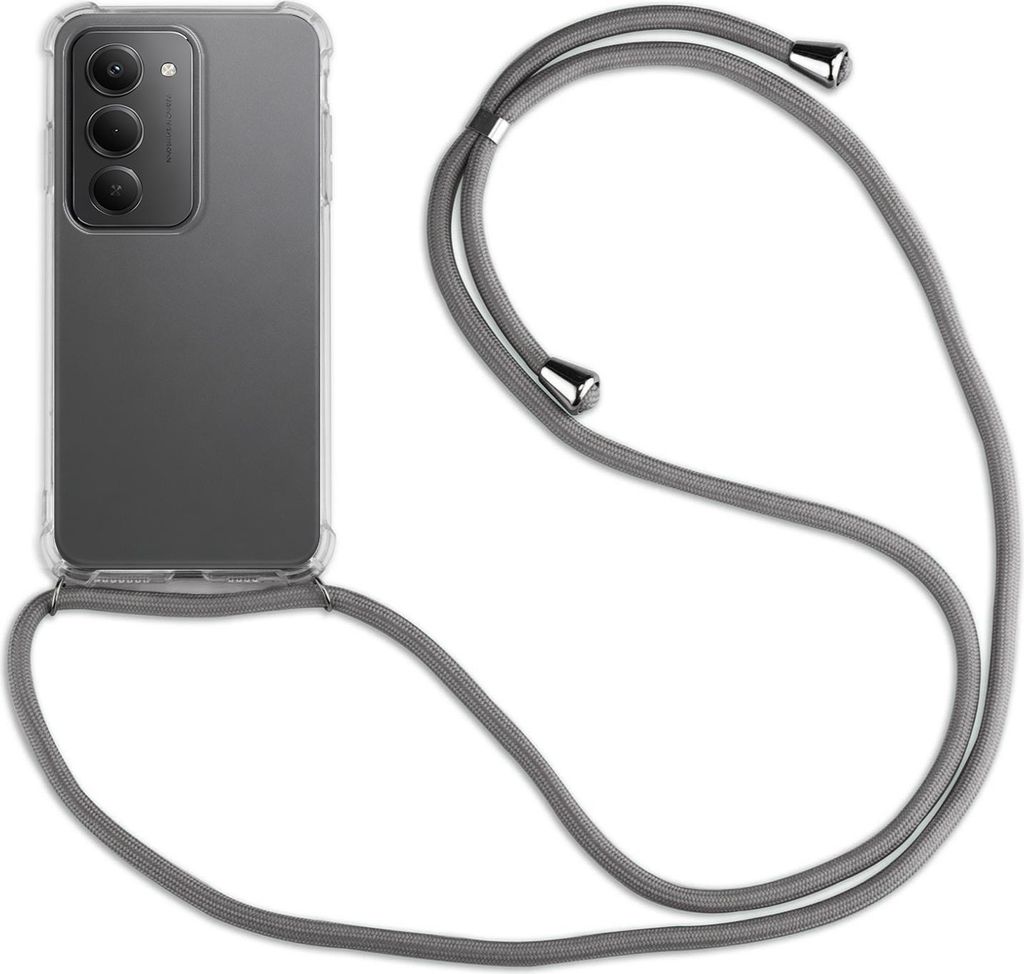 Handykett für Xiaomi Redmi 15 4G /5G (171 cm) Hülle mit Kordel Handyhülle mit Band in Grau