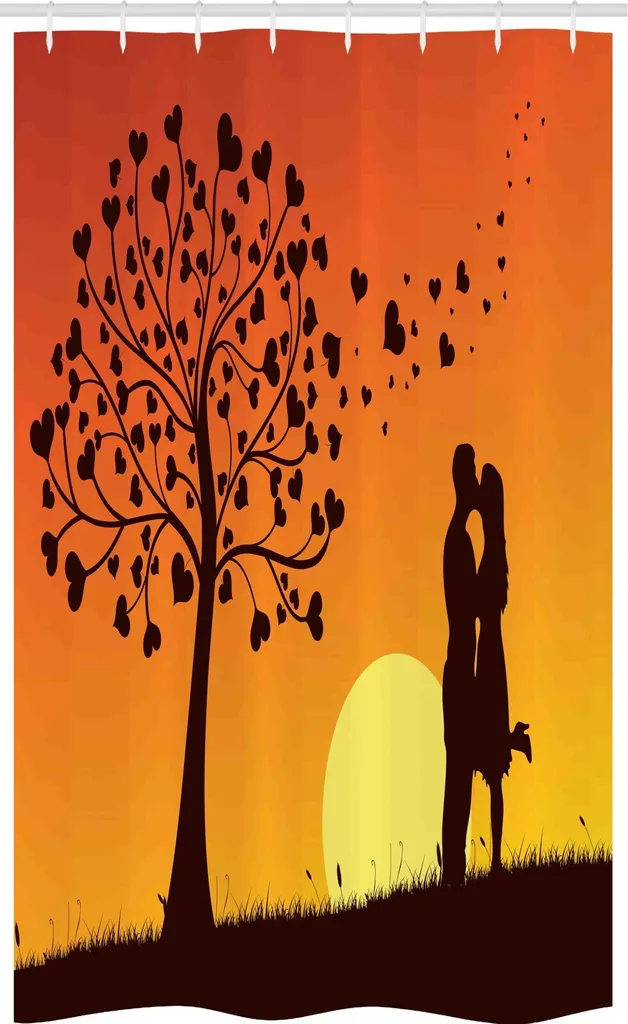 Tenda Doccia 120x180 Impermeabile ABAKUHAUS Love Tree Anti-Muffa