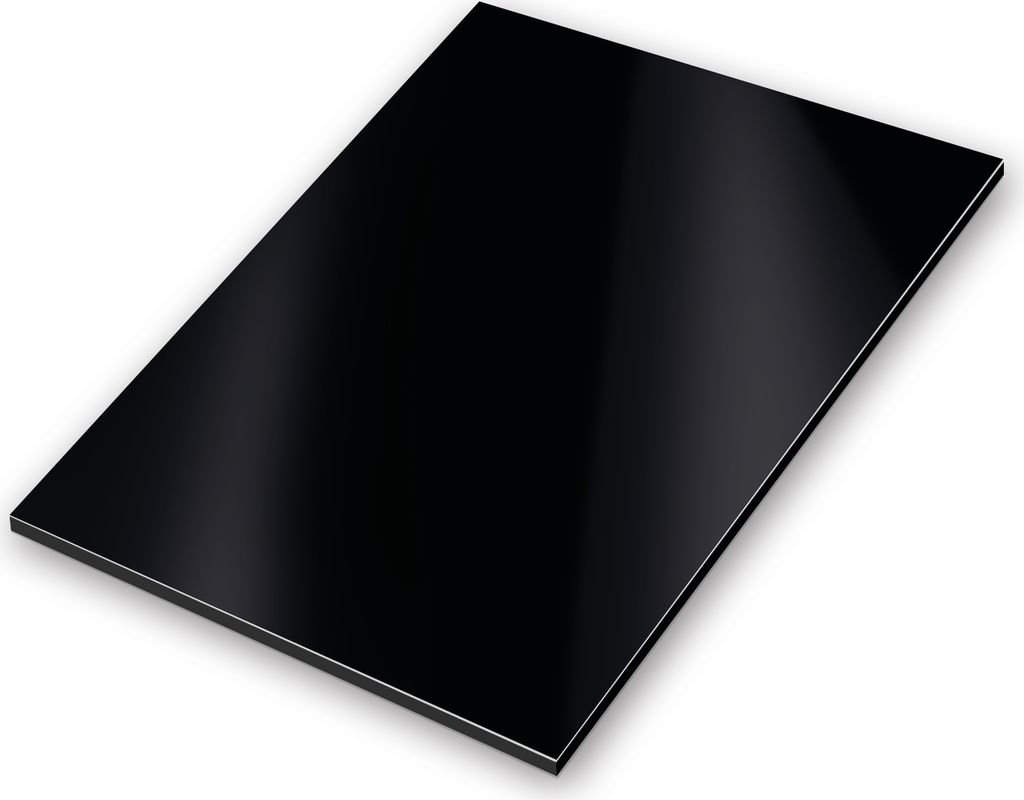Aluverbundplatte schwarz I 30 x 40 cm I wetterfestes Aluminium-Verbund Schild I für Modellbau Messebau Beschilderung Digitaldruck I az_132