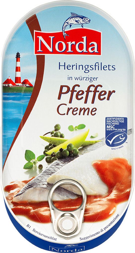 NORDA Heringsfilet in würziger Pfeffer-Creme 200g Produktbild 
