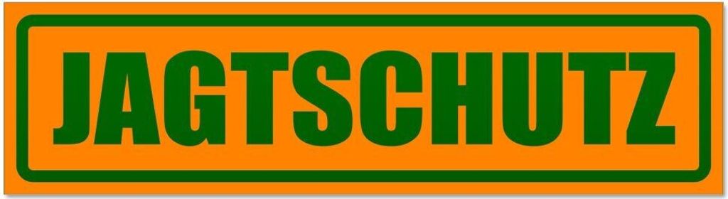 Kiwistar - Autoaufkleber - Orange - Grün - 20 x 5,3 cm - Jagtschutz invertiert - Hinweis Aufkleber Sticker für Auto, Kfz, Fahrrad, PKW, LKW