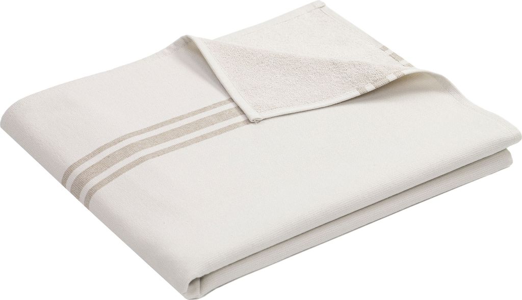 Strandtuch, Hamamtuch, 70x180 cm, 100% Baumwolle, beige-braun gestreift
