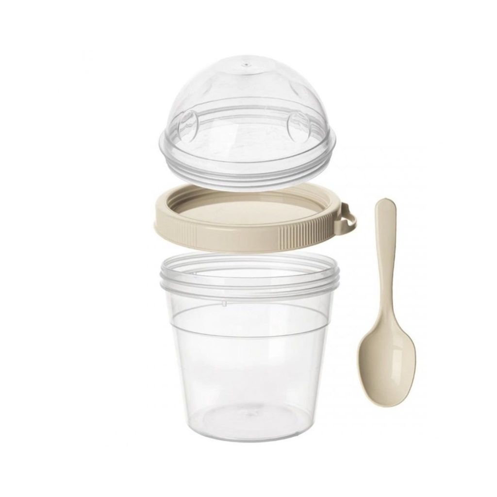 saerryor Set di 15 piccoli contenitori per alimenti con coperchio, 90 ml, in plastica, ermetici, riutilizzabili, impilabili, con coperchio, per pranzo, snack, freezer (quadrati