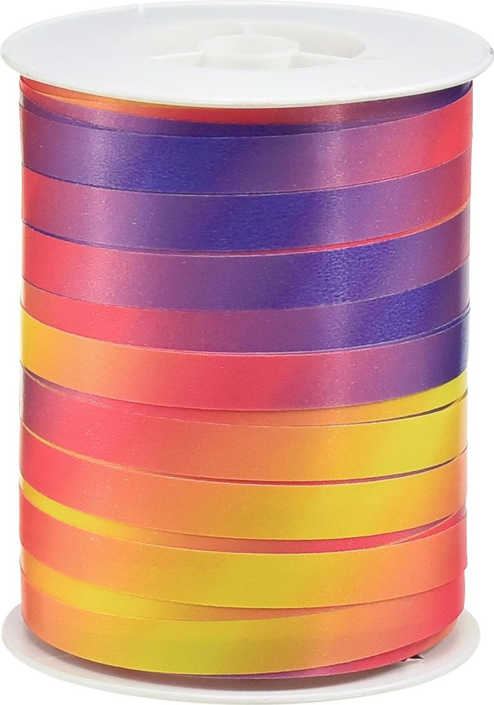 Kräuselband Bunt Farbverlauf Geschenkband Gelb, Pink, Lila 10mm 250m Dekoband Schleifenband