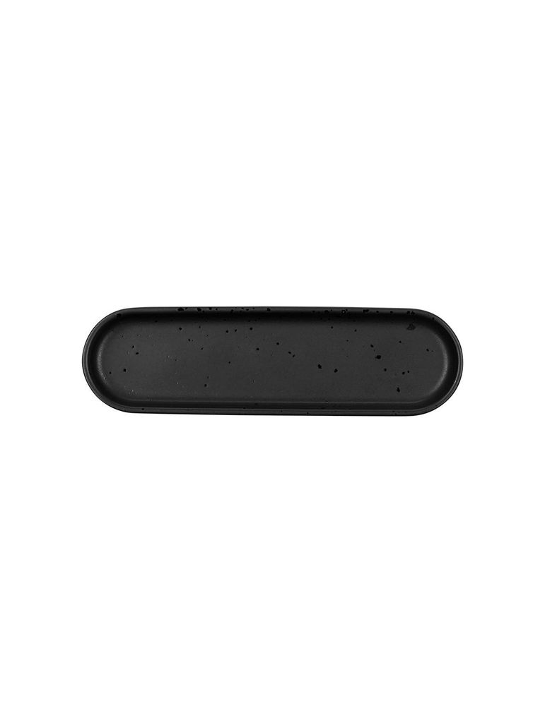 ASA Selection coppa Snackteller, Snack Teller, Häppchenteller, Antipasti, Porzellan, 15 x 4.4 cm, Kuro / Schwarz, 19111190