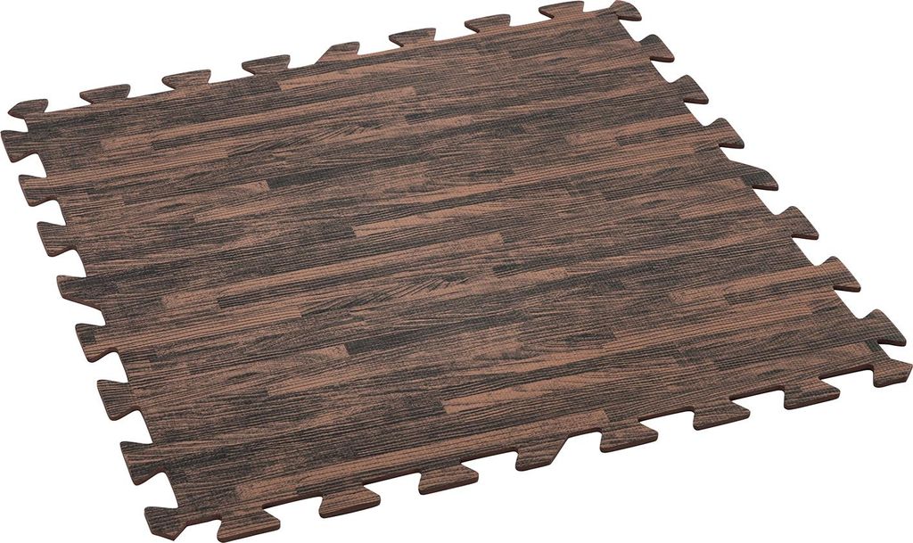 Bestway Pool-Bodenschutzfliesen Set 12 Stück á 50 x 50 cm, Holz-Optik (Palisander)