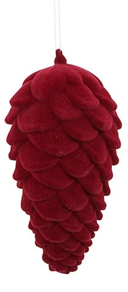 Pomme de Pin Décorative Rouge 24cm : Objet de Décoration Countryfield Chic
