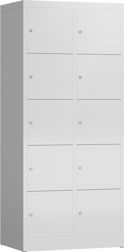 Spind Schließfachschrank10 Fächer 1800 x 800 x 500 mm, lichtgrau X-523520