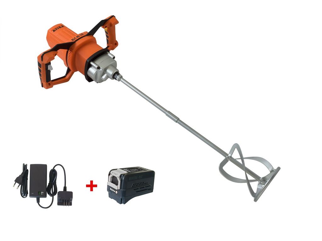 ATIKA RLC 40-10 Akku Handrührgerät Mörtelrührer Rührwerk | 2,0 Ah, 36V | Ladegerät