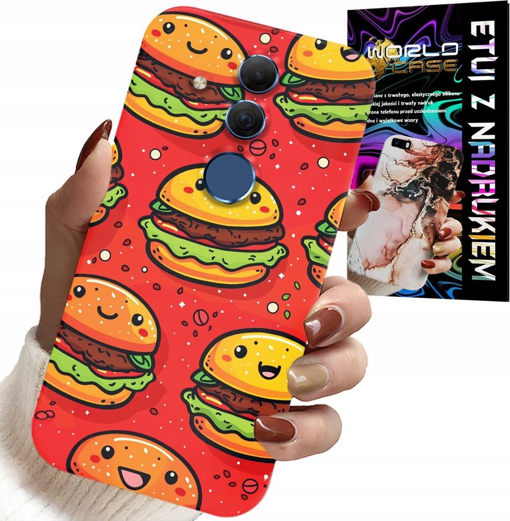 Hülle Für Huawei Mate 20 Lite - Süsse Lächelnde Burger Hülle