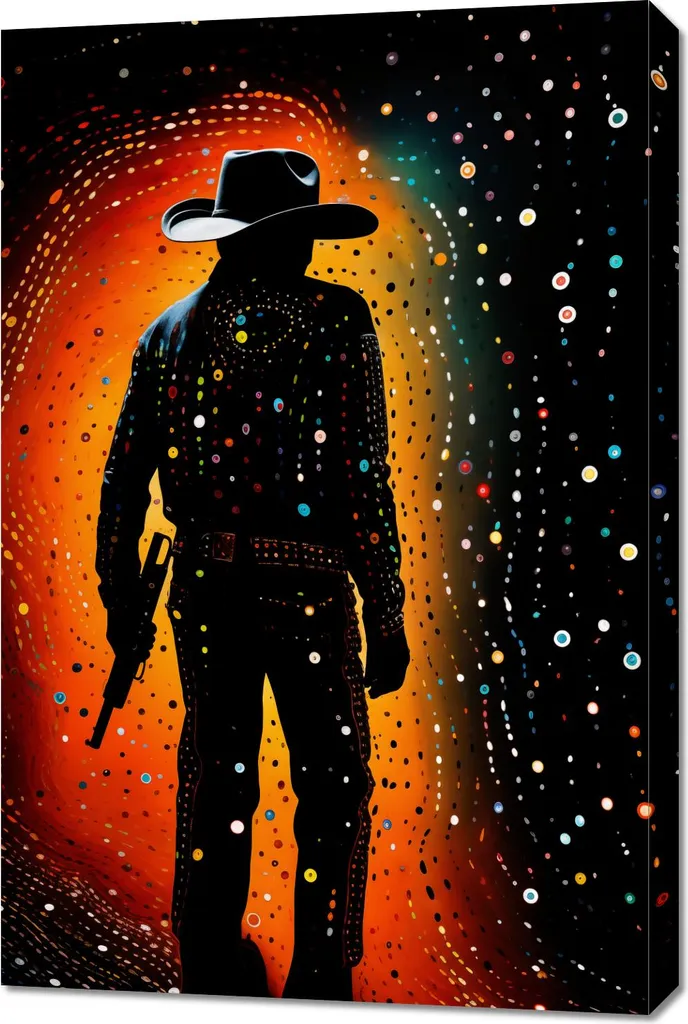 Quadro Sagittario Arciere Stellare 60x90 - Arte Celeste Canvas