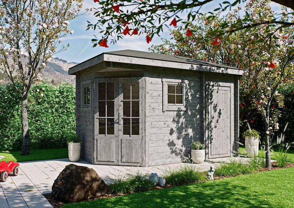 Fjordholz 5-Eck Gartenhaus Modell Evelyn 1D