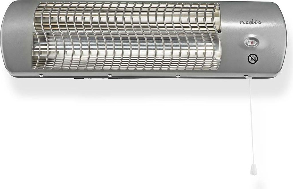 A wall-mounted heater is shown against a white background.