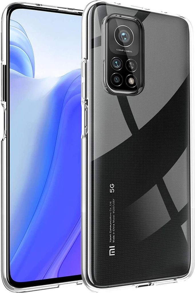 Conie Silikon Schutzhülle für Xiaomi Mi 10T / Mi 10T Pro Tasche klar Case Cover Bumper Hülle durchsichtig in transparent