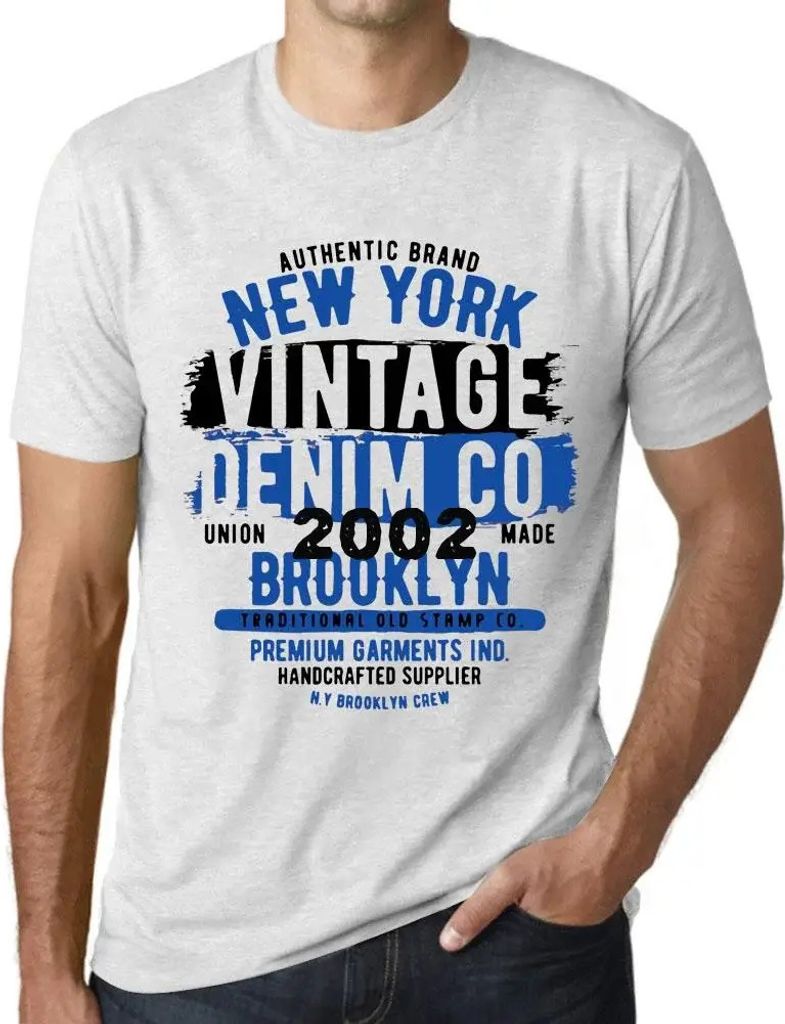 Herren Grafik T-Shirt New York aus dem Jahr 2002 – New York 2002 – Geschenk 22. Geburtstag Jahrestag 22 Jahre Jubiläum 22 Jährige Mann