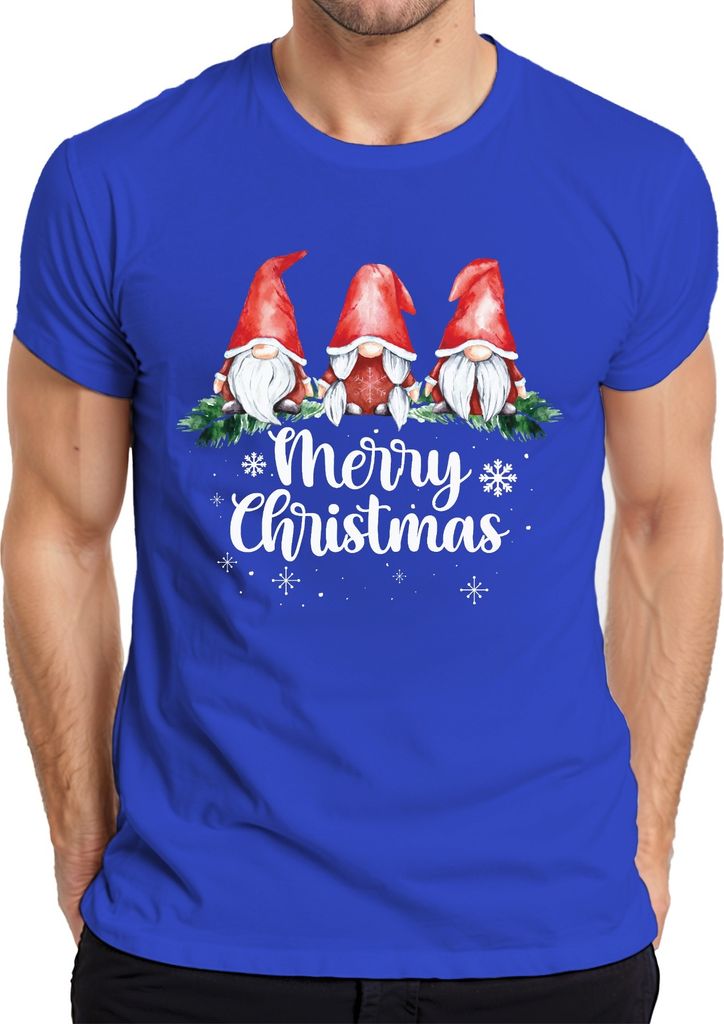 Merry Christmas Weihnachtswichtel Gnome Schweden - Weihnachten Weihnachtsgeschenk Christmas Herren T-Shirt, Blau, L