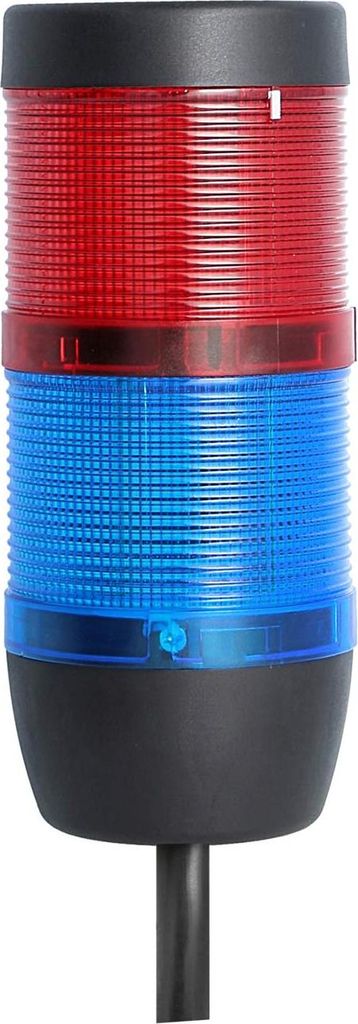 STEX24 Signalsäule blau-rot, 70mm, 24V AC/DC, LED-Dauerlicht Kabel 10,0 Meter, SS70-OB2/24 161 Anschlusstechnik: