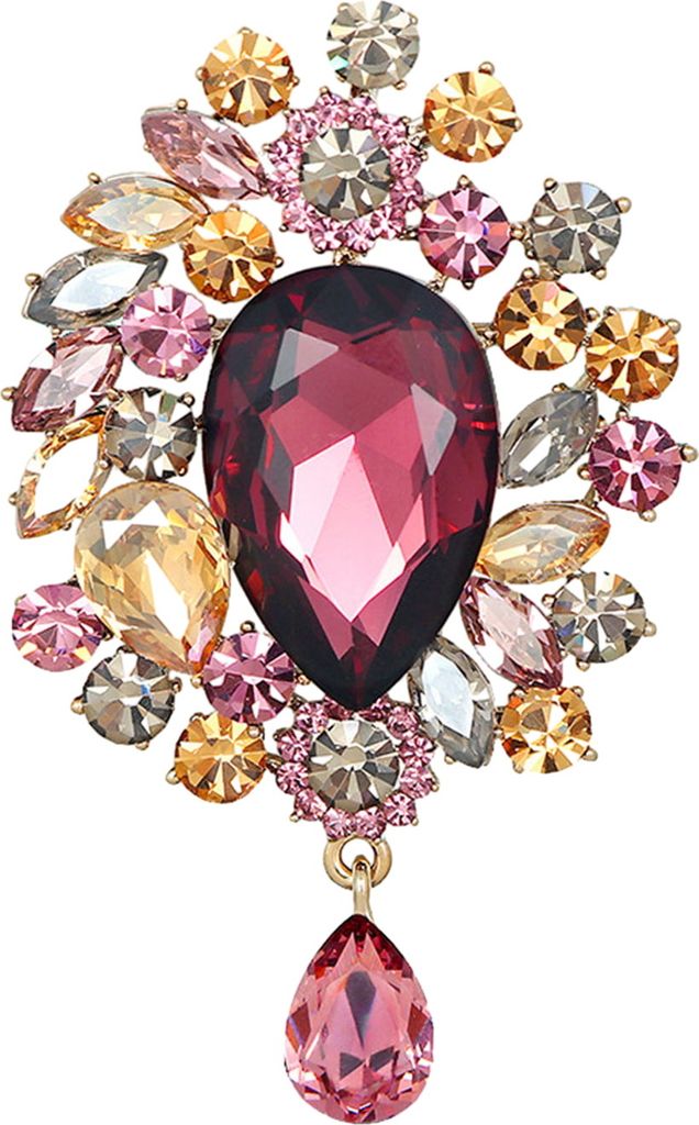 Brosche aus Kunstkristall, glänzende Strass-Inlay-Brosche, Damen, Trend, eleganter Partyschmuck, Accessoire, Hochzeitstagsgeschenk