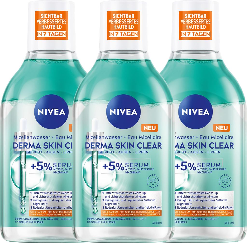 Derma Skin Clear Mizellenwasser 3 x 400ml