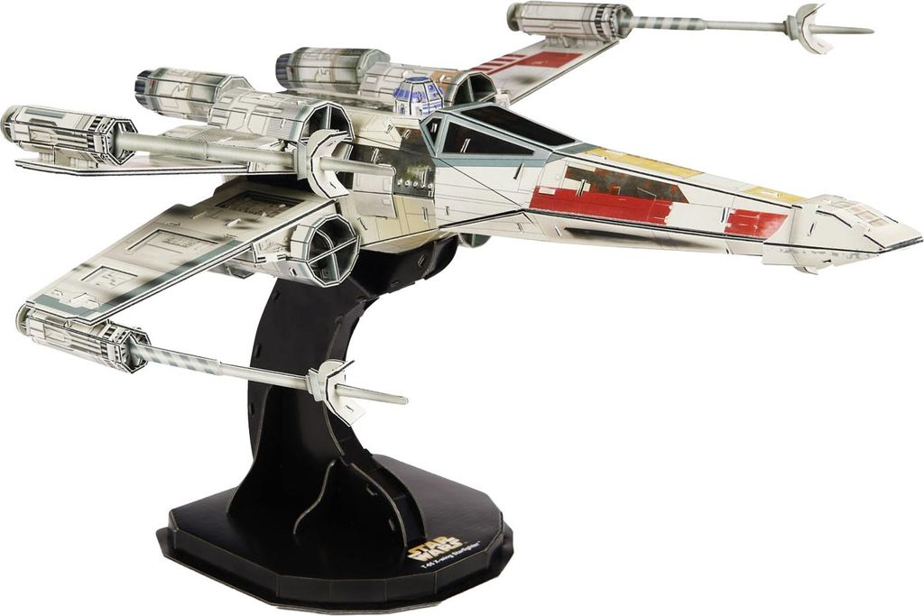 4D Build - Star Wars T-65 X-Wing Starfighter - detailreicher 3D-Modellbausatz aus hochwertigem Karton, 160 Teile, für Star Wars Fans ab 12 Jahren,...