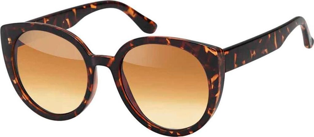 Polarisierte Damen Sonnenbrille Designer 80er Modern 30402 Braun Leopard