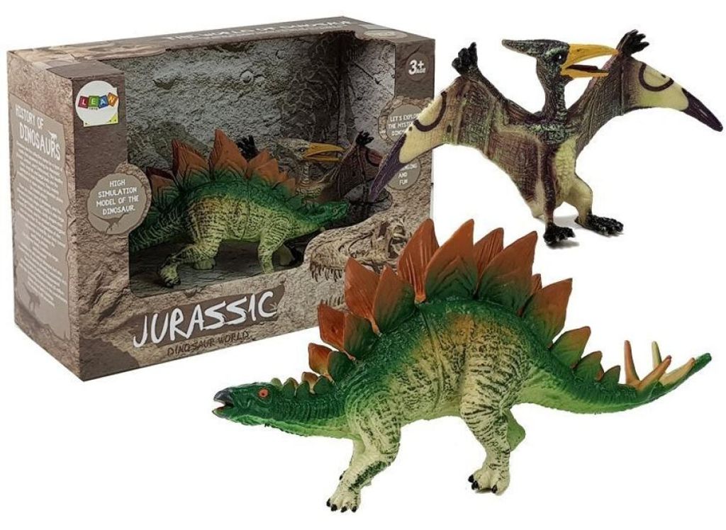 Lean Toys Dinosaurier Stegosaurus, Pteranodon Figurenset