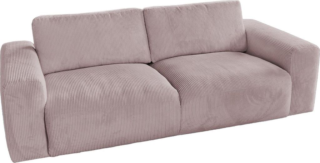KAWOLA Sofa BODHI 3-Sitzer Cord rosa