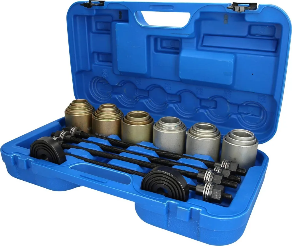 LUXTOM | Set di estrattori per cuscinetti silenziosi, 34-82 mm, 26 pezzi, set di manicotti di compressione per lo smontaggio, strumento per cuscinetti dell'asse, set di estrattori per boccole di gomma per cuscinetti delle ruote - 5