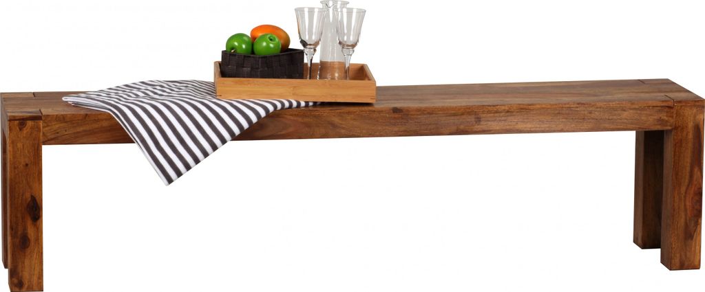 Wohnling Banc de salle à manger en bois massif de Sheesham Image du produit 