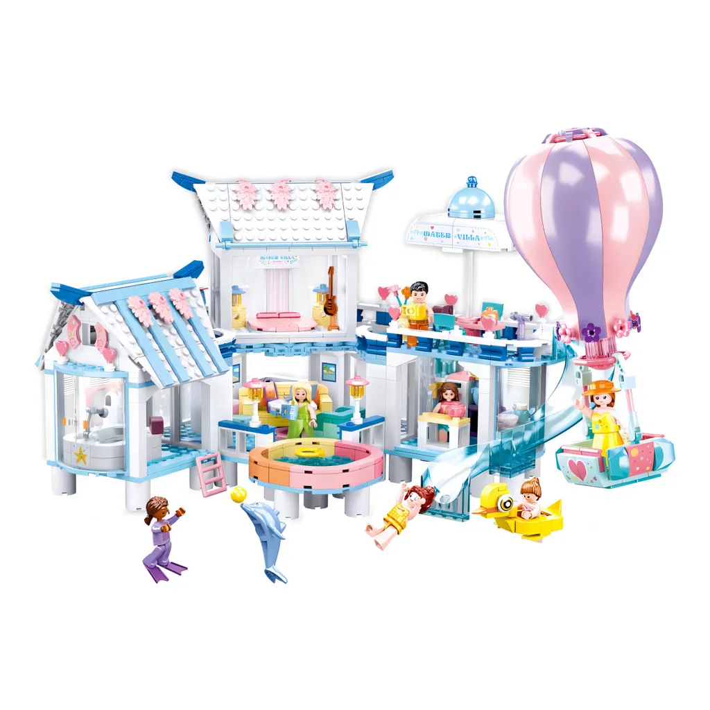 Jeu de Construction Compatible Sluban Villa Flottante sans Ennui
