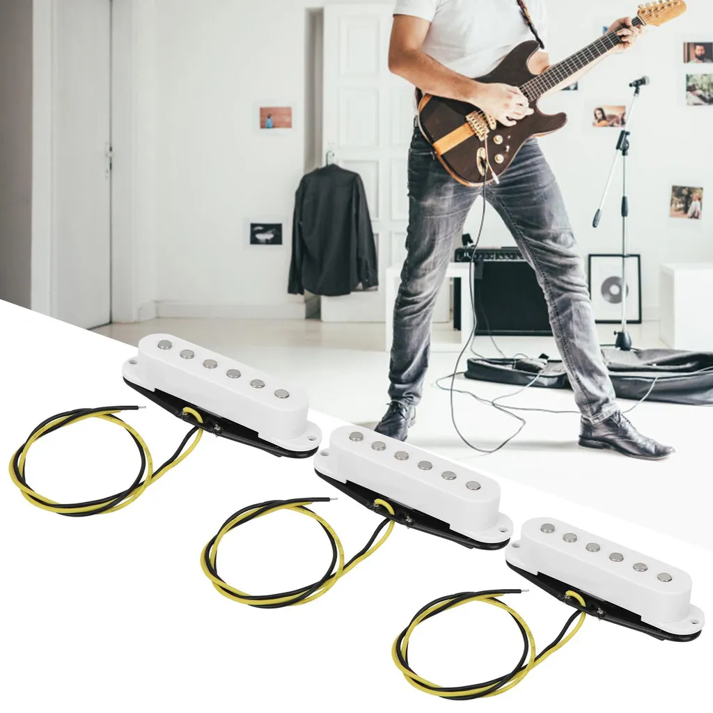 Micros pour guitare électrique set complet simple bobinage 50 52 mm - 9