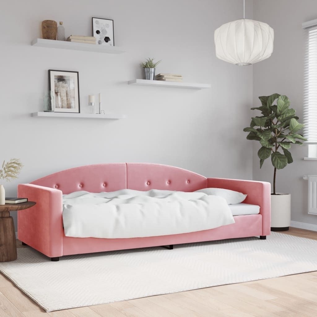 "2026 Promotion" Tagesbett Rosa - 90x200 cm - Samt - Polsterbett CC21500