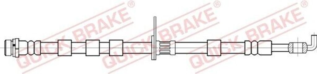 QUICK BRAKE 58.895 Bremsschlauch Vorne Rechts für FORD Fiesta Mk6 Schrägheck (JA8, JR8) B-MAX (JK) Fiesta Mk6 Kastenwagen